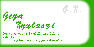 geza nyulaszi business card